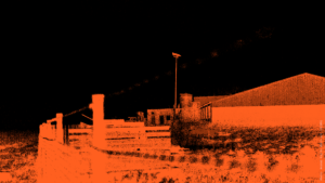 Eine Tierfabrik bei Nacht