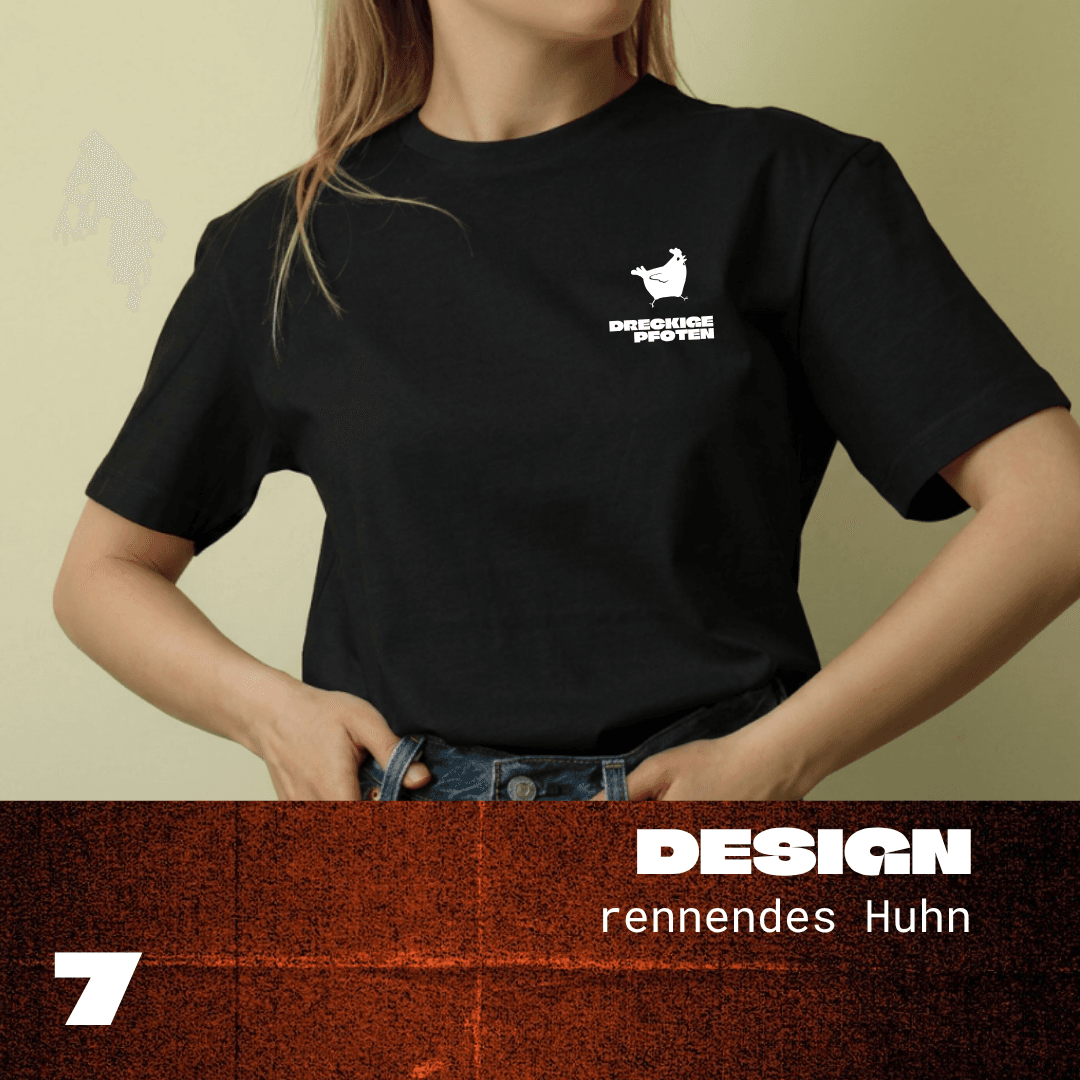 Design 7: rennendes Huhn